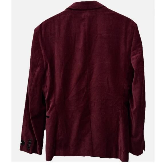 Express Men’s Burgundy Slim Velvet One Button Tuxedo Blazer Jacket Size Small - Picture 1 of 5
